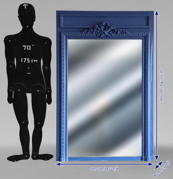 Petit trumeau de style Louis XVI au décor de carquois et flambeau Petit trumeau de style Louis XVI au décor de carquois et flambeau-6