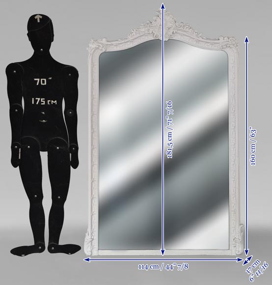 Trumeau de style Louis XV orné d'une coquille asymétrique Trumeau de style Louis XV orné d'une coquille asymétrique-5