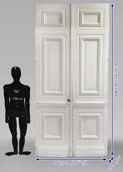 Grandes doubles portes moulurées Grandes doubles portes moulurées-8