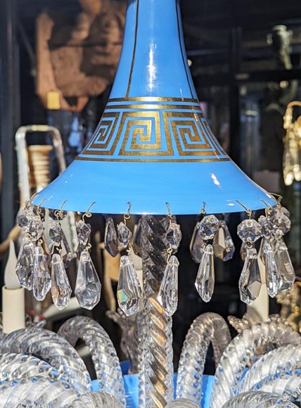 Lustre en opaline de Baccarat Lustre en opaline de Baccarat-4