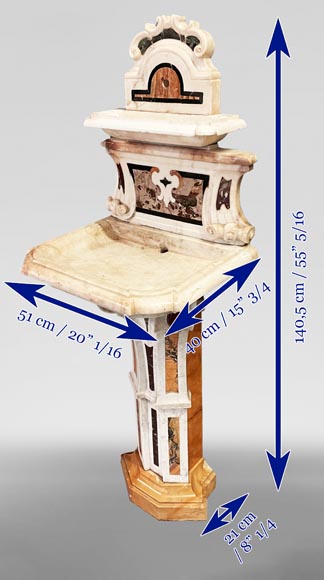 Fontaine en marbre, fin XIXe siècle Fontaine en marbre, fin XIXe siècle-6