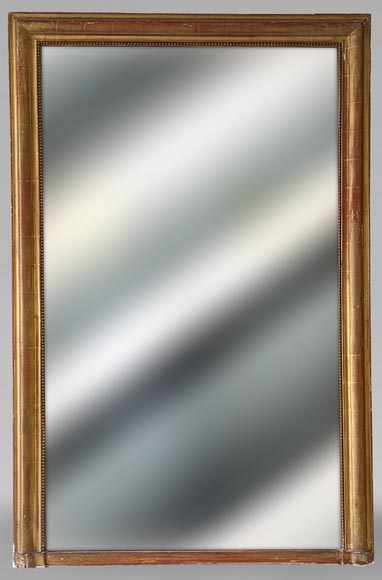 Trumeau doré de style Louis-Philippe au décor perlé Trumeau doré de style Louis-Philippe au décor perlé-0