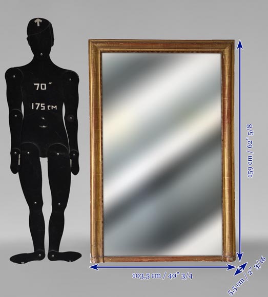 Trumeau doré de style Louis-Philippe au décor perlé Trumeau doré de style Louis-Philippe au décor perlé-5