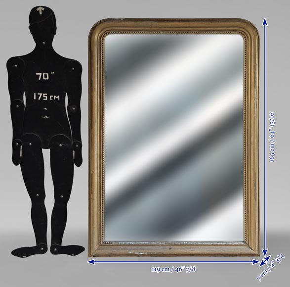 Trumeau de style Louis Philippe au décors de perle, bronzine Trumeau de style Louis Philippe au décors de perle, bronzine-4