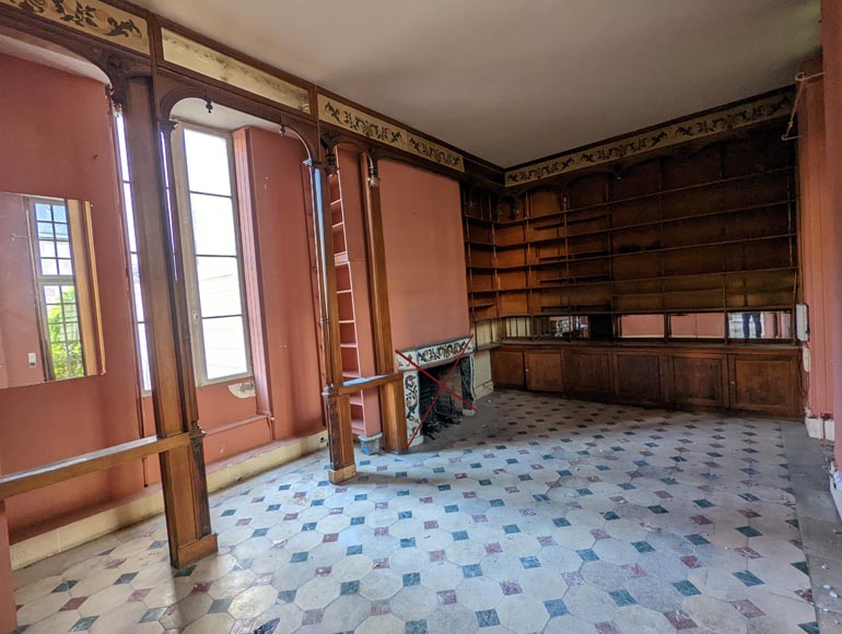 Pièce de boiserie en chêne de style Napoléon III fin XIXe siècle Pièce de boiserie en chêne de style Napoléon III fin XIXe siècle-0