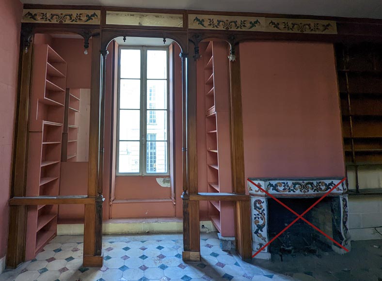 Pièce de boiserie en chêne de style Napoléon III fin XIXe siècle Pièce de boiserie en chêne de style Napoléon III fin XIXe siècle-1