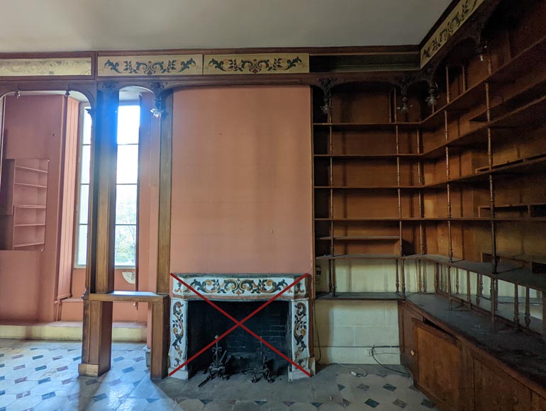 Pièce de boiserie en chêne de style Napoléon III fin XIXe siècle Pièce de boiserie en chêne de style Napoléon III fin XIXe siècle-2