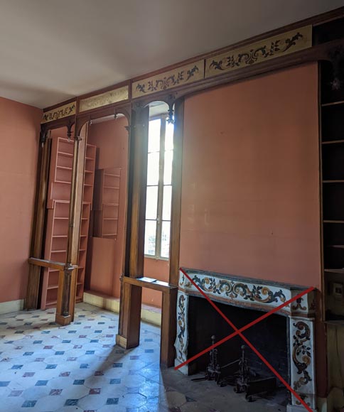 Pièce de boiserie en chêne de style Napoléon III fin XIXe siècle Pièce de boiserie en chêne de style Napoléon III fin XIXe siècle-3