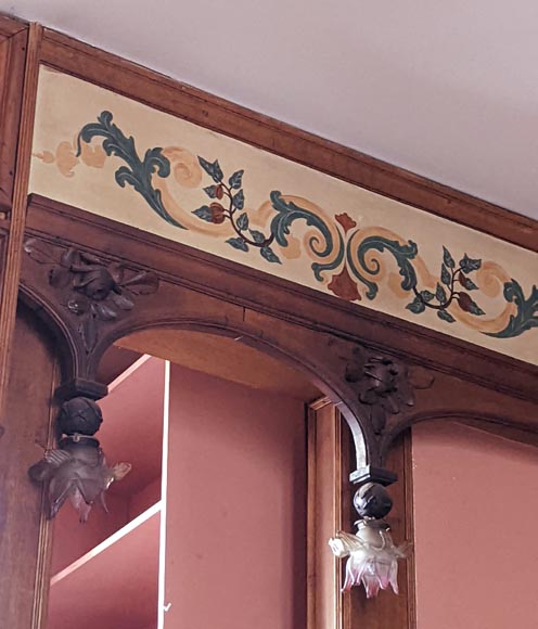 Pièce de boiserie en chêne de style Napoléon III fin XIXe siècle Pièce de boiserie en chêne de style Napoléon III fin XIXe siècle-6