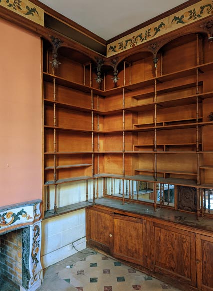 Pièce de boiserie en chêne de style Napoléon III fin XIXe siècle Pièce de boiserie en chêne de style Napoléon III fin XIXe siècle-8