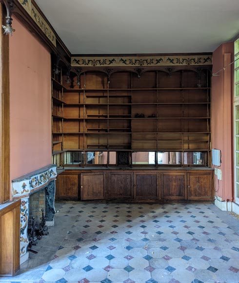 Pièce de boiserie en chêne de style Napoléon III fin XIXe siècle Pièce de boiserie en chêne de style Napoléon III fin XIXe siècle-12