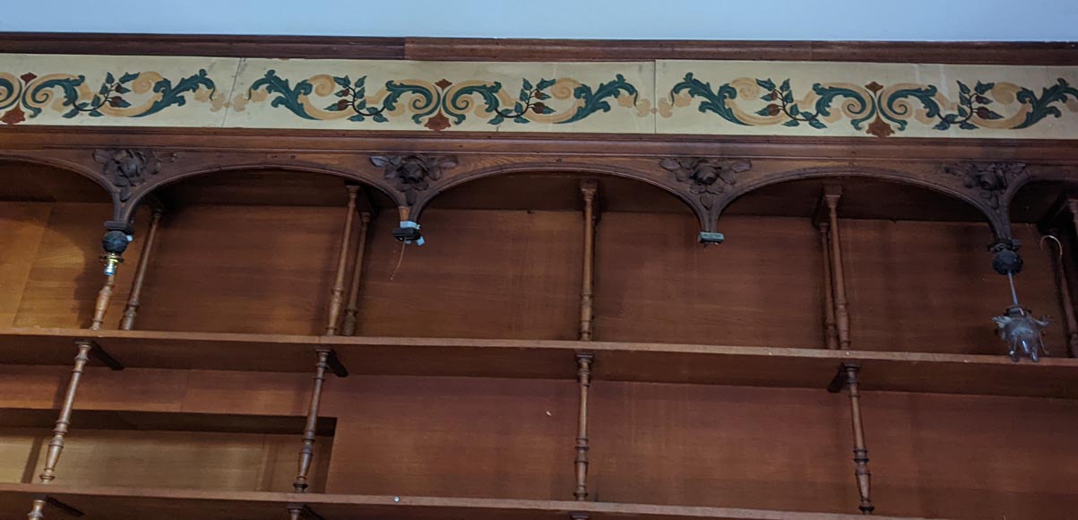 Pièce de boiserie en chêne de style Napoléon III fin XIXe siècle Pièce de boiserie en chêne de style Napoléon III fin XIXe siècle-14