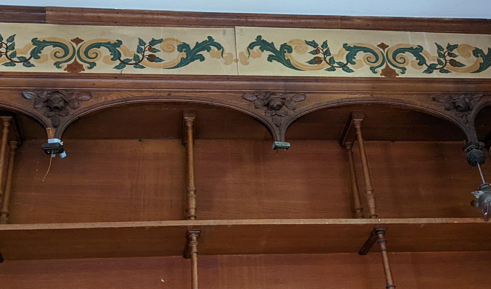 Pièce de boiserie en chêne de style Napoléon III fin XIXe siècle Pièce de boiserie en chêne de style Napoléon III fin XIXe siècle-15