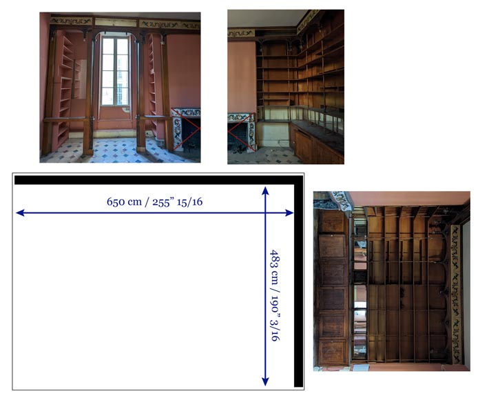 Pièce de boiserie en chêne de style Napoléon III fin XIXe siècle Pièce de boiserie en chêne de style Napoléon III fin XIXe siècle-19