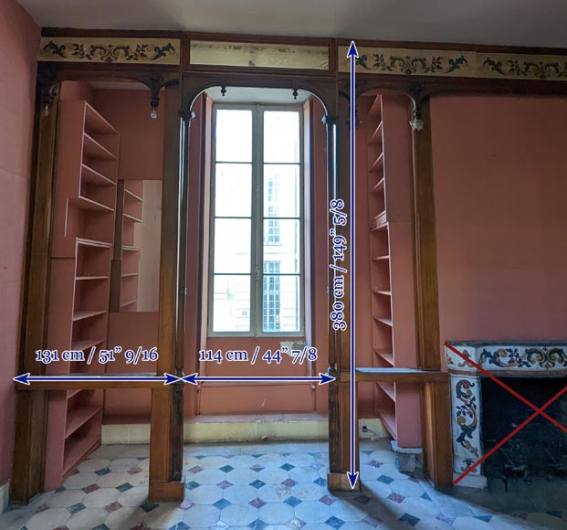 Pièce de boiserie en chêne de style Napoléon III fin XIXe siècle Pièce de boiserie en chêne de style Napoléon III fin XIXe siècle-20