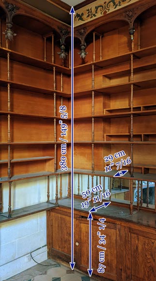 Pièce de boiserie en chêne de style Napoléon III fin XIXe siècle Pièce de boiserie en chêne de style Napoléon III fin XIXe siècle-21