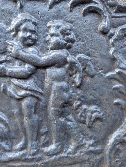 Plaque de cheminée aux putti Plaque de cheminée aux putti-3