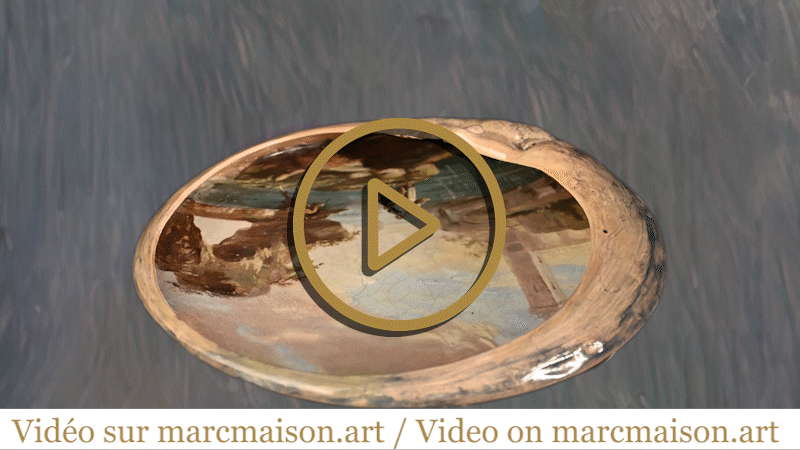 Une pièce rare d’Emile GALLÉ, lune et fantaisie paysagère d’après Joseph Vernet Une pièce rare d’Emile GALLÉ, lune et fantaisie paysagère d’après Joseph Vernet-0