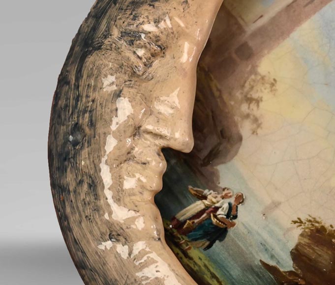 Une pièce rare d’Emile GALLÉ, lune et fantaisie paysagère d’après Joseph Vernet Une pièce rare d’Emile GALLÉ, lune et fantaisie paysagère d’après Joseph Vernet-2