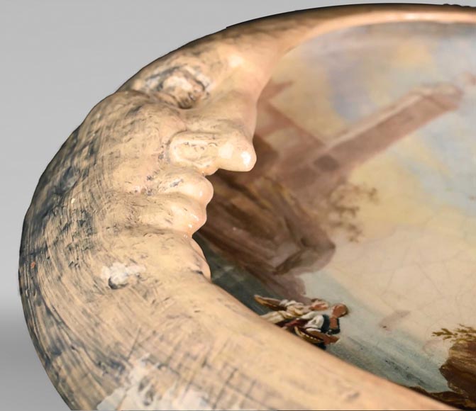 Une pièce rare d’Emile GALLÉ, lune et fantaisie paysagère d’après Joseph Vernet Une pièce rare d’Emile GALLÉ, lune et fantaisie paysagère d’après Joseph Vernet-3