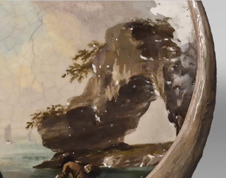 Une pièce rare d’Emile GALLÉ, lune et fantaisie paysagère d’après Joseph Vernet Une pièce rare d’Emile GALLÉ, lune et fantaisie paysagère d’après Joseph Vernet-7