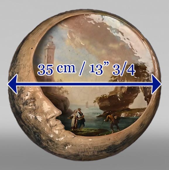 Une pièce rare d’Emile GALLÉ, lune et fantaisie paysagère d’après Joseph Vernet Une pièce rare d’Emile GALLÉ, lune et fantaisie paysagère d’après Joseph Vernet-10