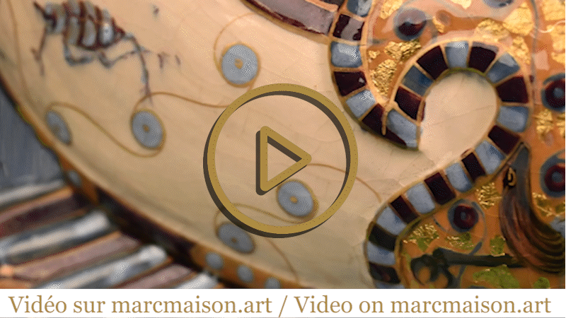 Un précieux navire égyptien, une faïence rare d’Emile GALLÉ Un précieux navire égyptien, une faïence rare d’Emile GALLÉ-0