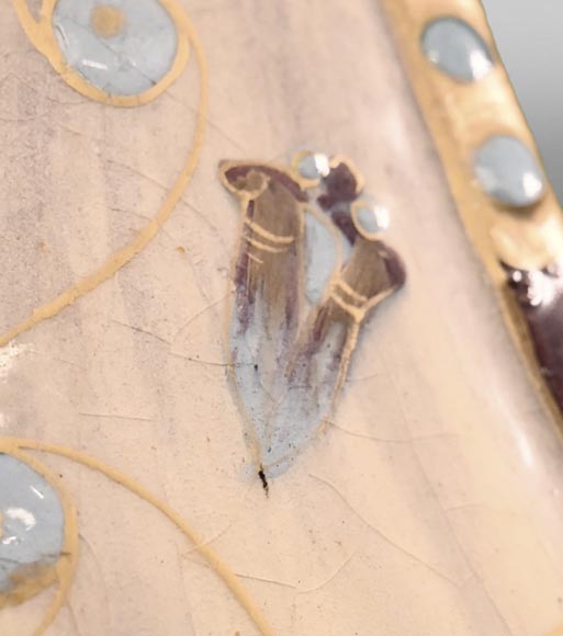 Un précieux navire égyptien, une faïence rare d’Emile GALLÉ Un précieux navire égyptien, une faïence rare d’Emile GALLÉ-5