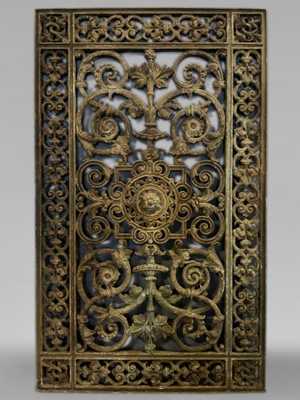 Grille de porte d'entrée en fonte Grille de porte d'entrée en fonte-0