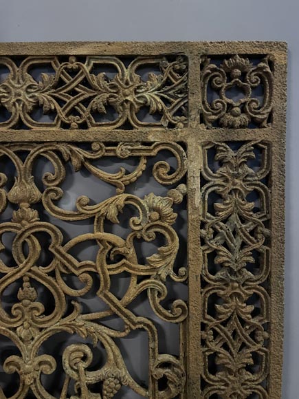 Grille de porte d'entrée en fonte Grille de porte d'entrée en fonte-3