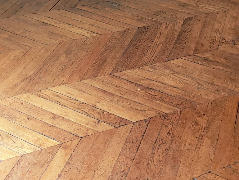 Lot de 14 m² de parquet point de Hongrie en chêne Lot de 14 m² de parquet point de Hongrie en chêne-5