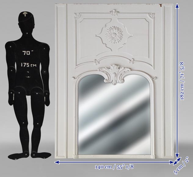 Trumeau de style Louis XV au grand tournesol Trumeau de style Louis XV au grand tournesol-7