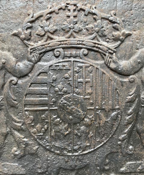 Plaque de cheminée aux armes de Léopold Ier, duc de Lorraine et de Bar Plaque de cheminée aux armes de Léopold Ier, duc de Lorraine et de Bar-2