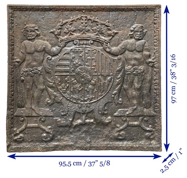 Plaque de cheminée aux armes de Léopold Ier, duc de Lorraine et de Bar Plaque de cheminée aux armes de Léopold Ier, duc de Lorraine et de Bar-6