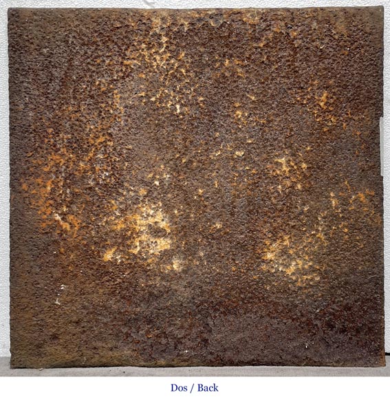 Plaque de cheminée du XVIIIe siècles aux deux écus Plaque de cheminée du XVIIIe siècles aux deux écus-5