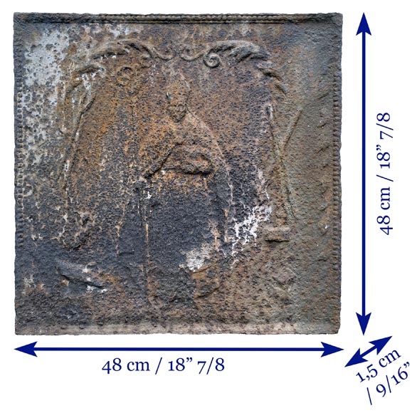 Plaque de cheminée du XIXe siècle représentant Saint Éloi Plaque de cheminée du XIXe siècle représentant Saint Éloi-6