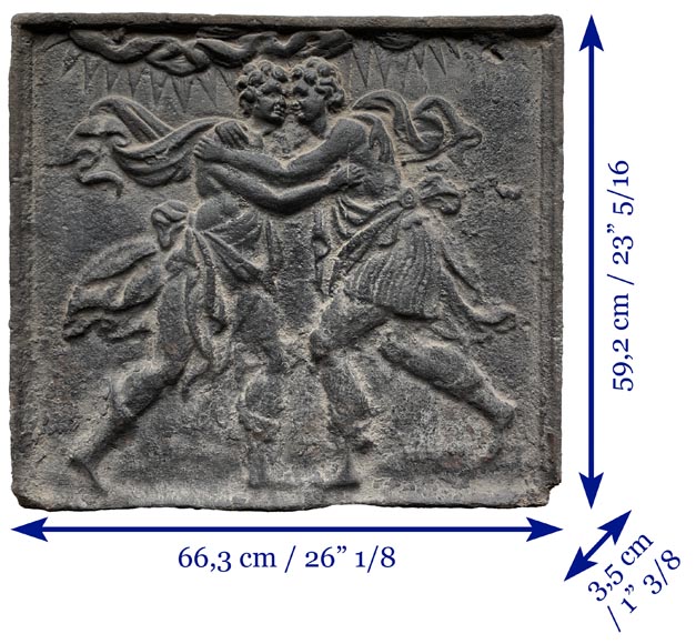 Plaque de cheminée du XVIIIe siècle figurant une scène de conciliation Plaque de cheminée du XVIIIe siècle figurant une scène de conciliation-7