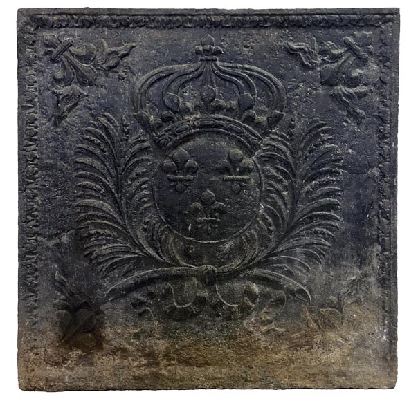 Plaque de cheminée aux fleurs de Lys royale Plaque de cheminée aux fleurs de Lys royale-0