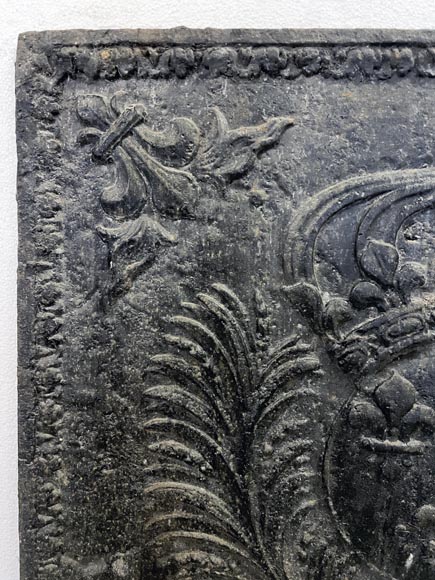 Plaque de cheminée aux fleurs de Lys royale Plaque de cheminée aux fleurs de Lys royale-3