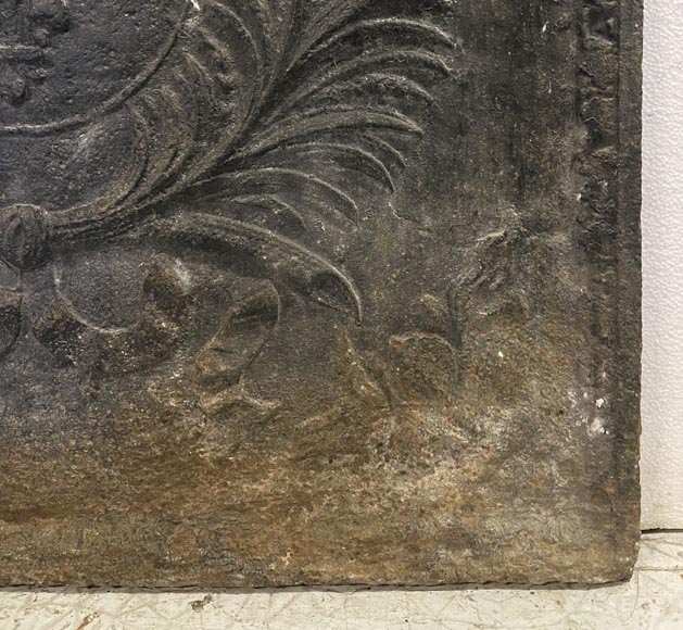 Plaque de cheminée aux fleurs de Lys royale Plaque de cheminée aux fleurs de Lys royale-4