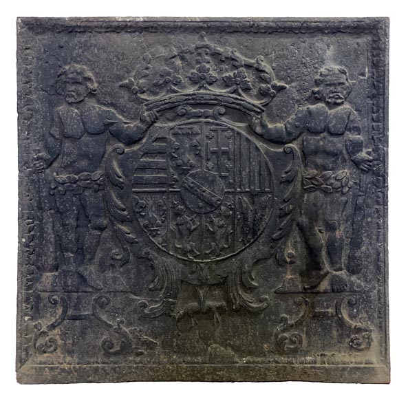 Plaque de cheminée ornées des armes du duc de Lorraine et de Bar, Léopold Ier Plaque de cheminée ornées des armes du duc de Lorraine et de Bar, Léopold Ier-0