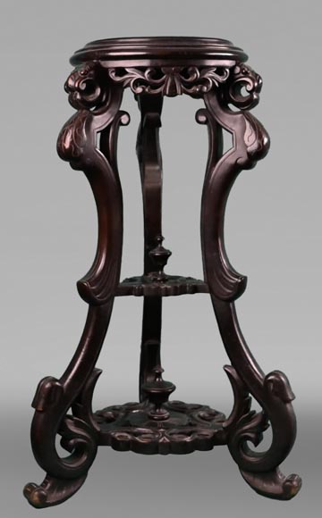 Le vase au Ara royal peint par Albert-Léon LEBARQUE et sa sellette d’origine. Le vase au Ara royal peint par Albert-Léon LEBARQUE et sa sellette d’origine.-11