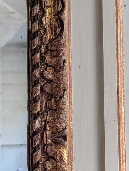 Trumeau d’époque Transition en bois sculpté au couple d’oiseaux Trumeau d’époque Transition en bois sculpté au couple d’oiseaux-6