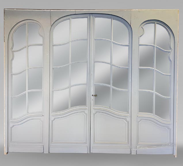 Grande double porte et encadrement vitrés Grande double porte et encadrement vitrés-0