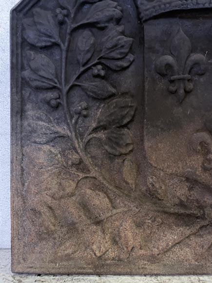 Plaque de cheminée moderne aux armes de France Plaque de cheminée moderne aux armes de France-4