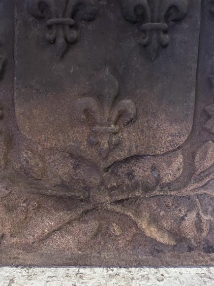 Plaque de cheminée moderne aux armes de France Plaque de cheminée moderne aux armes de France-5