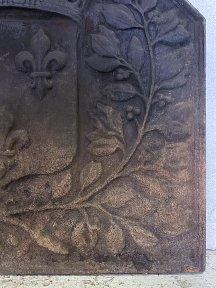 Plaque de cheminée moderne aux armes de France Plaque de cheminée moderne aux armes de France-6