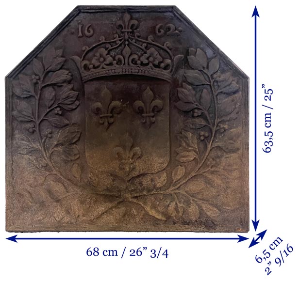 Plaque de cheminée moderne aux armes de France Plaque de cheminée moderne aux armes de France-9