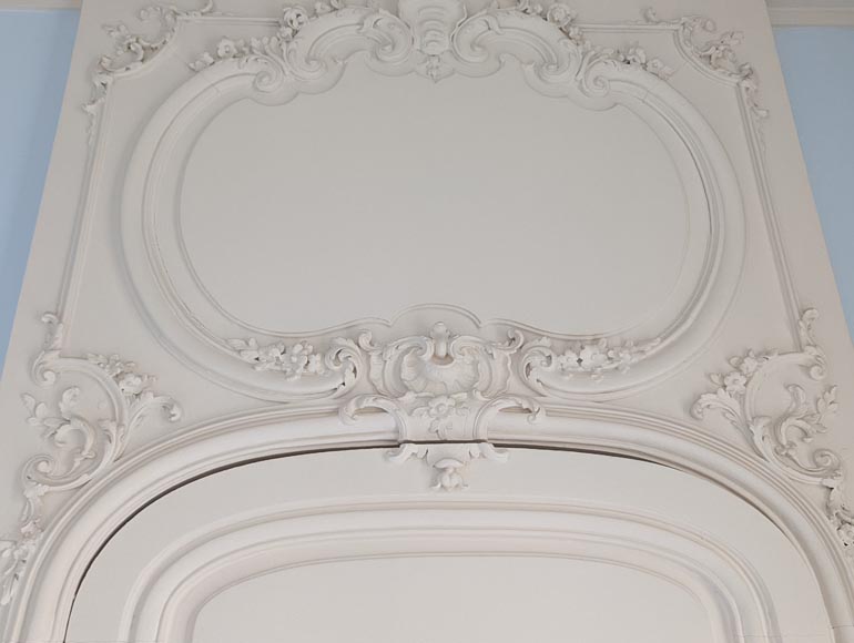 Ensemble de 3 portes de style Louis XV avec dessus de porte Ensemble de 3 portes de style Louis XV avec dessus de porte-12