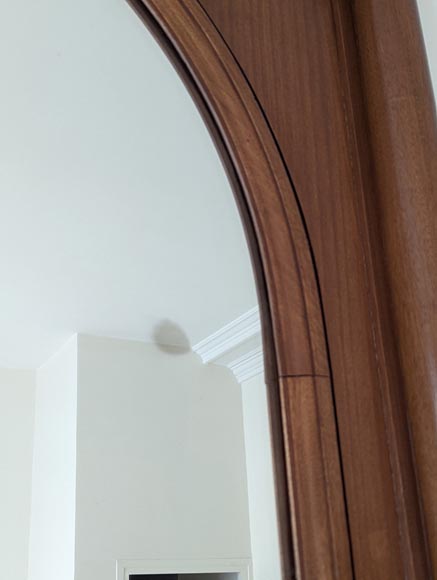 Trumeau de style Empire au dessus en demi cercle sculpté en bois de noyer Trumeau de style Empire au dessus en demi cercle sculpté en bois de noyer-4